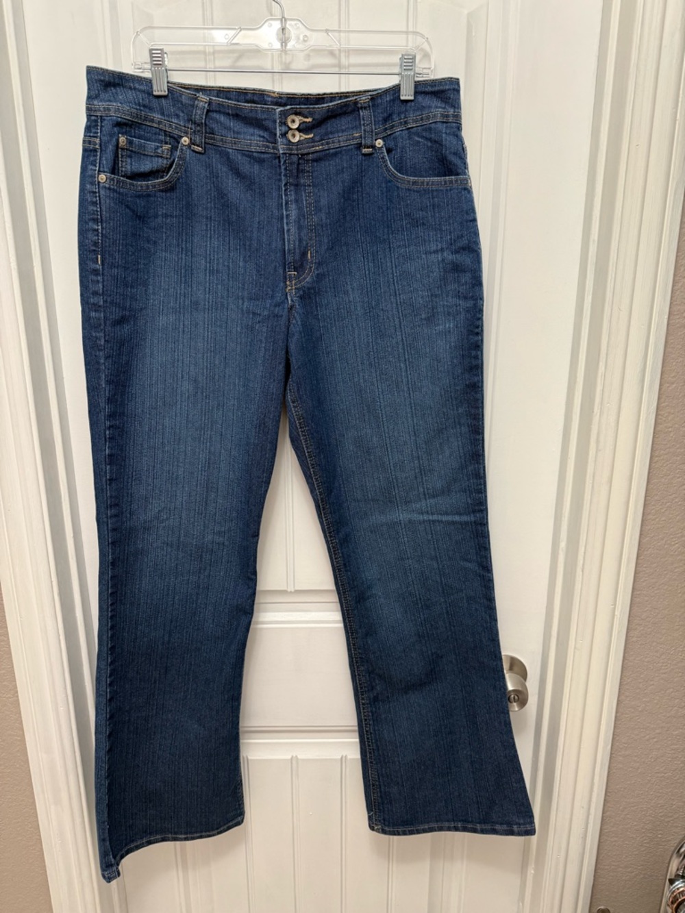 Nine West Womens Arianna Pocket Jeans Size 16 Bootcut Stretch (35-17)
